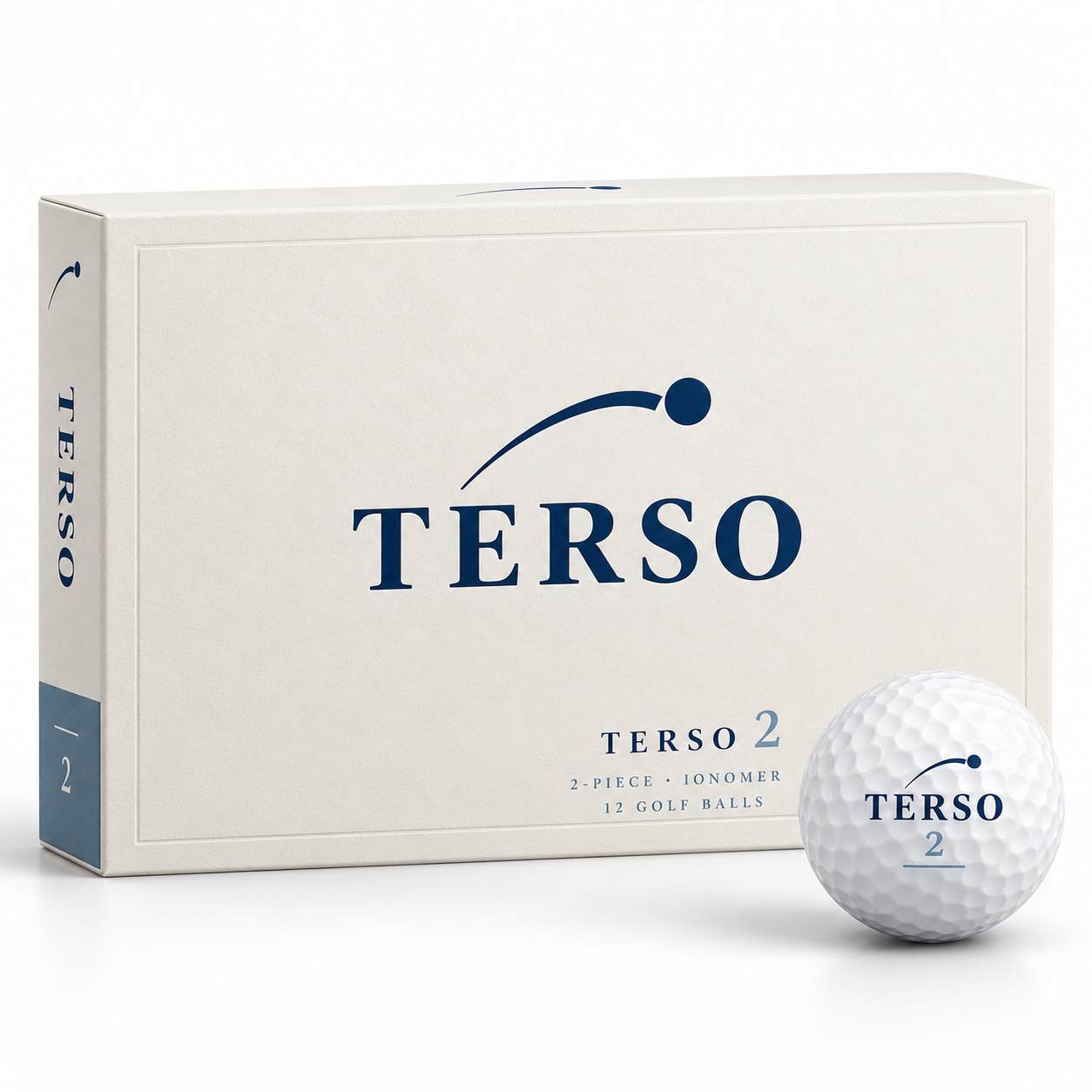 TERSO 2: elfenbeinfarbene 12er-Packung mit weissem Ball